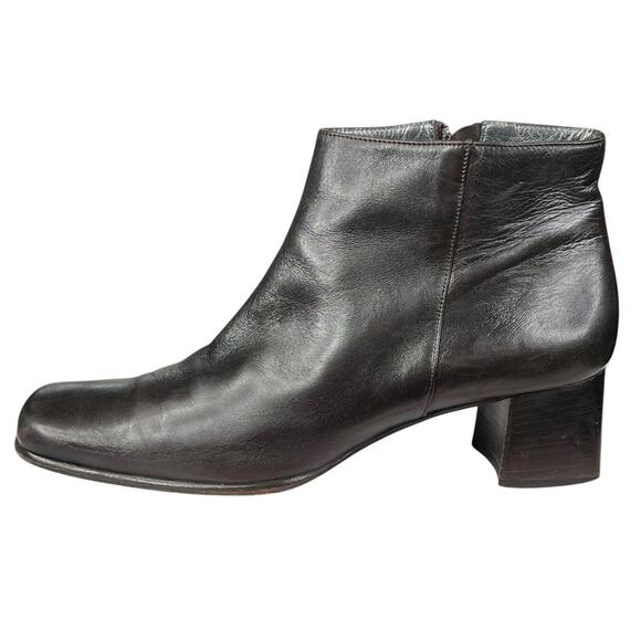 Fragiacomo Women’s Brown Leather Side Zip Ankle Boot Size 38 US 7.5 - Picture 3 of 12